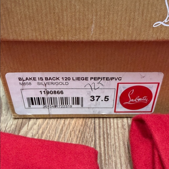 CHRISTIAN LOUBOUTIN - SILVER/GOLD 120 BLAKE IS BACK HEELS - SIZE 37.5 - Picture 6 of 15